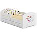 Letto Per Bambini Luk 160x80 Cassetto E Una Ringhiera+ Materasso E Giroletto Cat - Foto miniatura 1