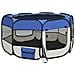 Box per Cani Pieghevole con Borsa Trasporto Blu 125x125x61 cm - Foto miniatura 3
