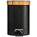 Pattumiera Da Bagno Con Copertura In Bambù - Colore Nero, 3 L - Foto miniatura 5