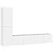 Set Di Mobili Porta Tv 4 Pz Bianco In Legno Multistrato - Foto miniatura 2
