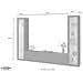 Parete Attrezzata Gino, Set Salotto Porta Tv A 3 Ante, Mobile Soggiorno Multiuso Con Vetrina E Luce Led, 100% Made In Italy, Cm 260x30h180, Antracite - Foto miniatura 3