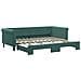 Divano Letto Con Letto Estraibile Verde Scuro 90x200cm Velluto - Foto miniatura 2