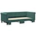 Divano Letto Con Letto Estraibile Verde Scuro 90x200cm Velluto - Foto miniatura 3