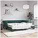 Divano Letto Con Letto Estraibile Verde Scuro 90x200cm Velluto - Foto miniatura 1