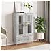 Credenza Grigio Cemento 69,5x31x115 Cm In Legno Multistrato - Foto miniatura 1