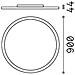 Plafoniera Moderna Fly Slim Alluminio-plastiche Bianco Led 65w 3000k D90cm - Foto miniatura 3