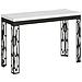 Tavolo Apribile 120x45/90 Cm Ghibli Double Telaio Antracite - Bianco Frassino - Foto miniatura 4