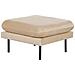 Pouf Velluto Beige 70 X 70 Cm Vinterbro - Foto miniatura 3