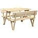 Tavolo Da Picnic Per 4 Bambini Con Foro Ombrellone Legno Abete - Foto miniatura 2