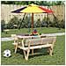 Tavolo Da Picnic Per 4 Bambini Con Foro Ombrellone Legno Abete - Foto miniatura 3
