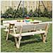 Tavolo Da Picnic Per 4 Bambini Con Foro Ombrellone Legno Abete - Foto miniatura 1