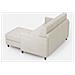 Divano Karay 2 Posti (due Sedute Da 60cm) + Pouf Misure Esterne L. 138 P. 155 Colore Latte - Foto miniatura 5