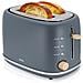 Ta1166gry Nordic Tostapane A Fessura Larga A 2 Fette, 6 Livelli Di Tostatura, Pinze 870w Grigio - Foto miniatura 1