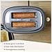 Ta1166gry Nordic Tostapane A Fessura Larga A 2 Fette, 6 Livelli Di Tostatura, Pinze 870w Grigio - Foto miniatura 2