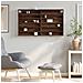 Armadietto Vetrina Rovere Marrone 100x8,5x58 Legno Multistrato - Foto miniatura 3