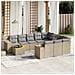 Set Divani Da Giardino 11 Pz Con Cuscini Beige In Polyrattan - Foto miniatura 1