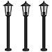 Lusso Casadino -  Lampade Da Terra Per Esterni 3 Pz Nere 80 Cm In Acciaio Inox - Foto miniatura 1