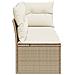 Divano Da Giardino Con Cuscini A 3 Posti Beige In Polyrattan - Foto miniatura 4