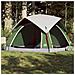 Tenda da Campeggio a Cabina per 4 Persone Verde Impermeabile - Foto miniatura 1