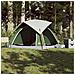 Tenda da Campeggio a Cabina per 4 Persone Verde Impermeabile - Foto miniatura 3