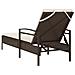 Lettino Prendisole con Cuscino Marrone 63x200x81 cm Polyrattan - Foto miniatura 6