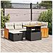 Set Divani da Giardino con Cuscini 8 pz Nero in Polyrattan - Foto miniatura 2