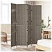 Divider Room a 4 Pannelli Pieghevole Grigio 195x180 cm in Poly Rattan - Foto miniatura 3