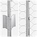 Posti per recinzione  22 pz U-Channel 100 cm Acciaio galvanizzato, Recinto esagonale  1x100 m Acciaio galvanizzato - Foto miniatura 7