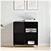 Armadietto per Dischi Nero Rovere 84,5x38x89 cm Legno Ingegnerizzato - Foto miniatura 4