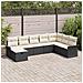 Set Divano da Giardino con cuscino 8 pcs Nero Poly Rattan - Foto miniatura 2