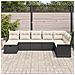 Set Divano da Giardino con cuscino 8 pcs Nero Poly Rattan - Foto miniatura 3