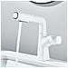 Rubinetto per lavabo da bagno, Blackswan, tipo M350, modello sollevabile bianco, con due modalità, misura 24 cm - Foto miniatura 1