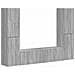 Set mobile TV 6 pcs Grigio Sonoma Legno multistrato - Foto miniatura 1