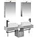 Set di Armadi da Bagno 5 pcs Grigio Cemento 50 x 14,5 x 70 cm - Foto miniatura 1