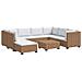 9 pz Set Lounge in Rattan con Cuscini GENDT Rattan naturale - Foto miniatura 1