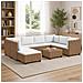 9 pz Set Lounge in Rattan con Cuscini GENDT Rattan naturale - Foto miniatura 6