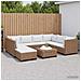 9 pz Set Lounge in Rattan con Cuscini GENDT Rattan naturale - Foto miniatura 7