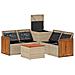 Set di divani 6 pz Beige e Grigio Chiaro - Foto miniatura 3