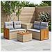 Set di divani 6 pz Beige e Grigio Chiaro - Foto miniatura 7