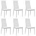 Sedie Sala Da Pranzo 6 Pz Pelle Artificiale 43x43,5x96 Cm Bianco - Foto miniatura 1