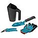 Promozione piccoli attrezzi : Kit per giardino da 4 pezzi, forbici universali, trapiantatore stabile, tanica, guanti da giardino (8966-30) - Foto miniatura 1
