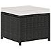 Set Divani Da Giardino 5 Pz Con Cuscini In Polyrattan Nero - Foto miniatura 6