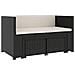 Set Divani Da Giardino 5 Pz Con Cuscini In Polyrattan Nero - Foto miniatura 9