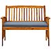Panchina da Giardino con Cuscino 119 cm Legno Massello d'Acacia - Foto miniatura 2