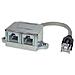 BS75002-1 R-J45 2 x RJ-45 Grigio cavo di interfaccia e adattatore - Foto miniatura 1