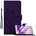 Custodia Compatibile Con Samsung Galaxy J5 2017 In Lilla Scuro Fiore - Coperchio Protettivo In Design Floreale Con Chiusura Magnetica, Funzione Stand E Slot Per Carte - Foto miniatura 1