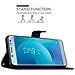 Custodia Compatibile Con Samsung Galaxy J5 2017 In Lilla Scuro Fiore - Coperchio Protettivo In Design Floreale Con Chiusura Magnetica, Funzione Stand E Slot Per Carte - Foto miniatura 4