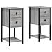 Comodini 2 Pz Grigio Sonoma 32x42x70 Cm In Legno Multistrato - Foto miniatura 2