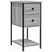 Comodini 2 Pz Grigio Sonoma 32x42x70 Cm In Legno Multistrato - Foto miniatura 3