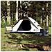Tenda Campeggio A Cupola 2 Persone Bianca Tessuto Impermeabile - Foto miniatura 9